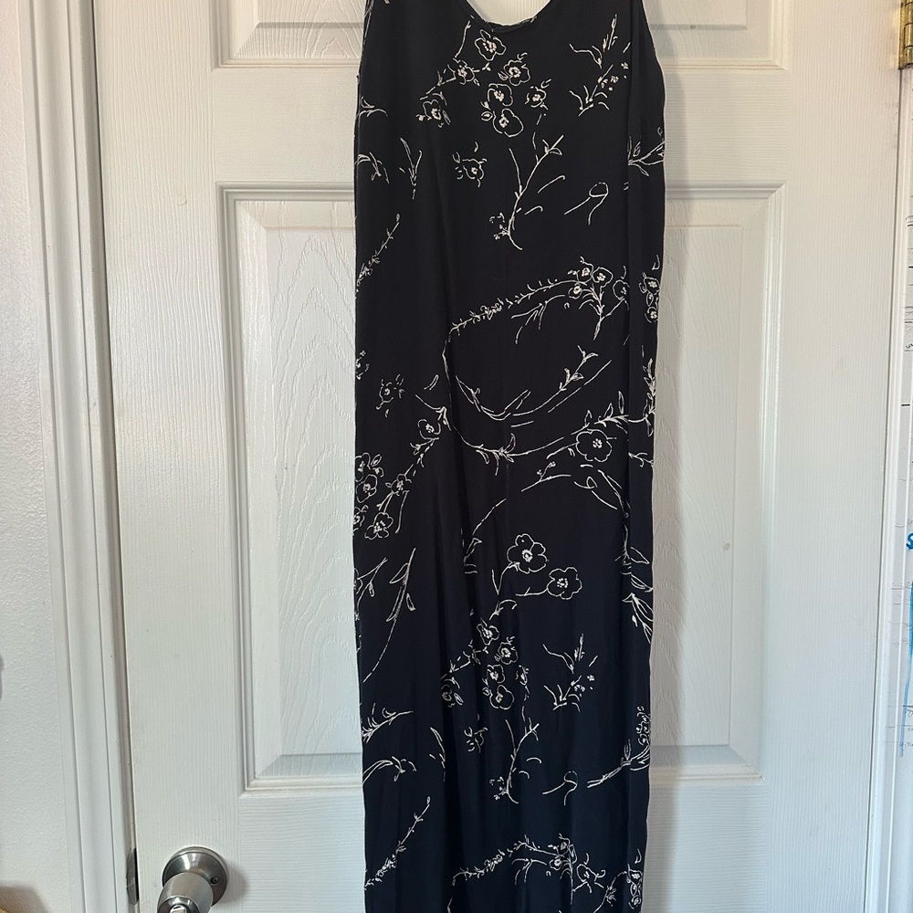 Floral Black Midi Dress